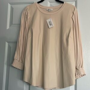 Another Love Leather and jersey size medium top